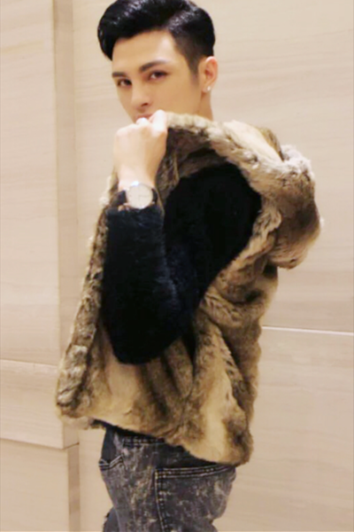 Мъжки плюшени есенни и зимни елеци с качулка - 4 модела в сребрист, кафяв, черен цвят 