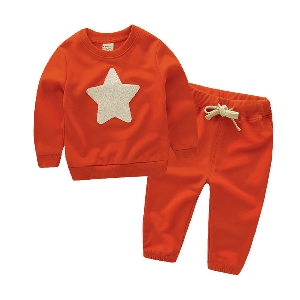 Παιδικό σετ για το  φθινόπωρο και το χειμώνα  με μακριά μανίκια και μακρύ παντελόνι - 4 μοντέλα με κινούμενα σχέδια σε γκρι, μπλ