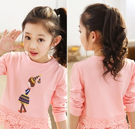 Παιδικό σετ για κορίτσια από μπλουζοφόρεμα και κολάν σε διάφορα χρώματα - ροζ, κυκλάμινο, κίτρινο γαλάζιο με και  χωρίς βελούδο