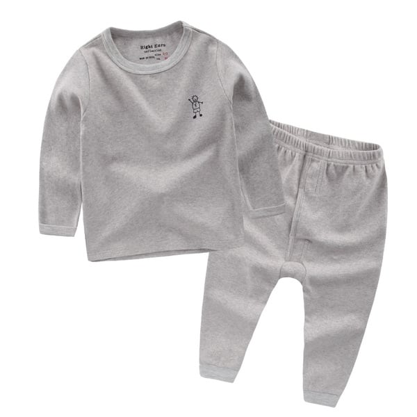 Παιδικό  βαμβακερό σετ για το χειμώνα  και την άνοιξη  και το φθινόπωρο σε τρία χρώματα λευκό γκρι και μπλε και δύο τεμαχίων μπλ