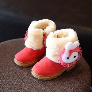 Παιδικές χειμωνιάτικες μπότες για κορίτσια - καφέ, ροζ, κυκλάμινο χρώμα