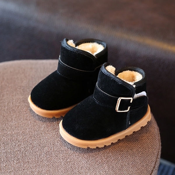 Детски зимни топли боти за момчета и момичета - черни кафяви и розови