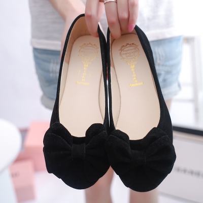 Дамски ежедневни велурени обувки с панделка