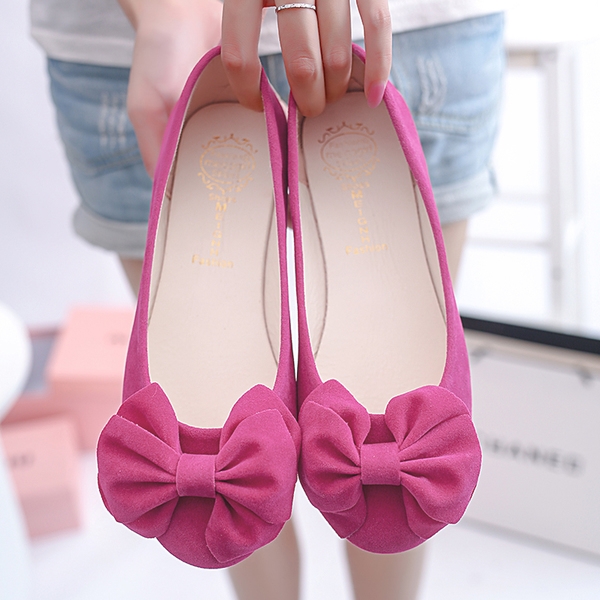 Дамски ежедневни велурени обувки с панделка