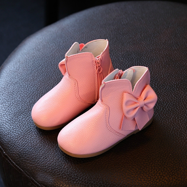 Детски есенни боти с панделка: Розови, Червени, Черни