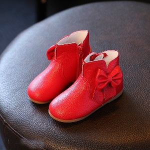 Παιδικές μπότες  για το φθινοπωρο με κορδέλα σε ροζ, κόκκινο, μαύρο χρώμα