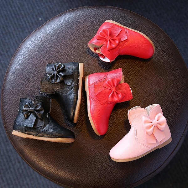 Παιδικές μπότες  για το φθινοπωρο με κορδέλα σε ροζ, κόκκινο, μαύρο χρώμα