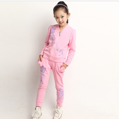 Детски памучни комплекти - екипи от две части горнище и блуза или дълъг панталон - жълт, червен, розов с кученце и анимации