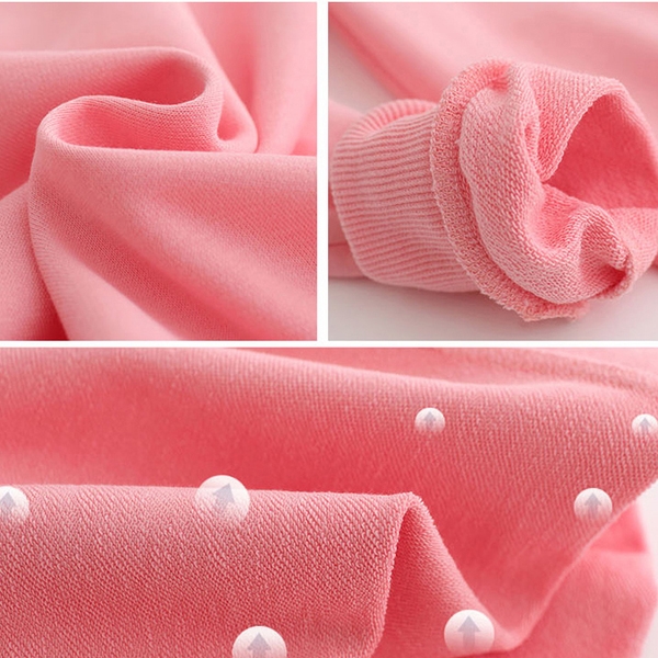 Детски памучни комплекти - екипи от две части горнище и блуза или дълъг панталон - жълт, червен, розов с кученце и анимации