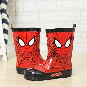 Παιδικές αδιάβροχες μπότες με  3D κινούμενα  σχέδια Spiderman Mid Boots για αγόρια και κορίτσια 
