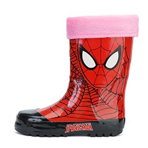 Παιδικές αδιάβροχες μπότες με  3D κινούμενα  σχέδια Spiderman Mid Boots για αγόρια και κορίτσια 