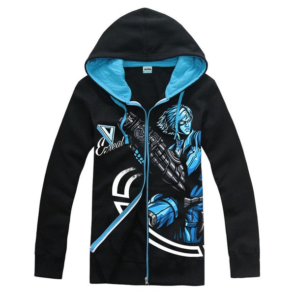 Уникален мъжки суичър в няколко модела на League of Legends светещ в тъмното с щампи на различни герои