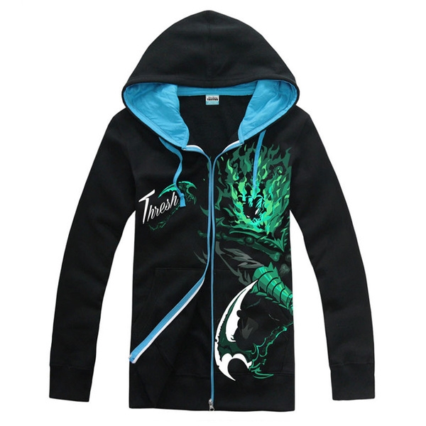 Уникален мъжки суичър в няколко модела на League of Legends светещ в тъмното с щампи на различни герои