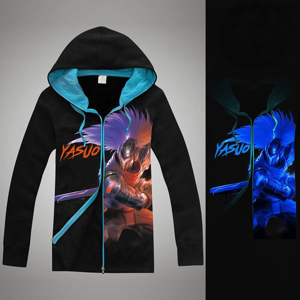 Уникален мъжки суичър в няколко модела на League of Legends светещ в тъмното с щампи на различни герои