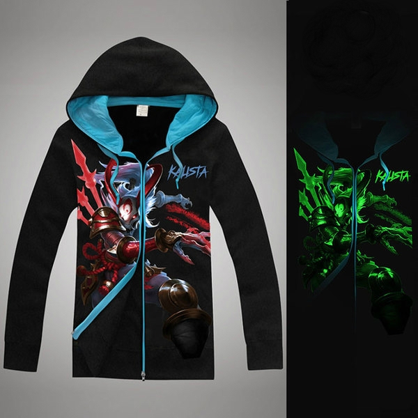 Уникален мъжки суичър в няколко модела на League of Legends светещ в тъмното с щампи на различни герои