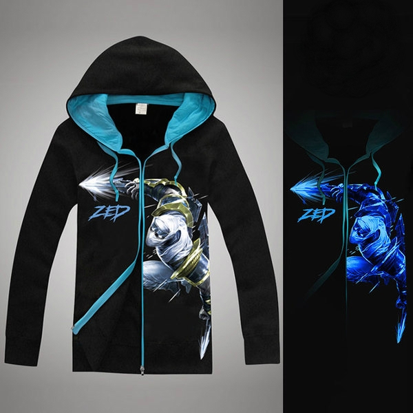 Уникален мъжки суичър в няколко модела на League of Legends светещ в тъмното с щампи на различни герои