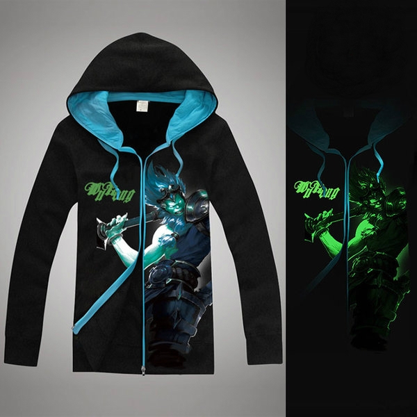 Уникален мъжки суичър в няколко модела на League of Legends светещ в тъмното с щампи на различни герои
