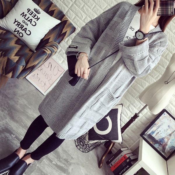 Дамска дълга есенна жилетка в различни цветове и предни джобове