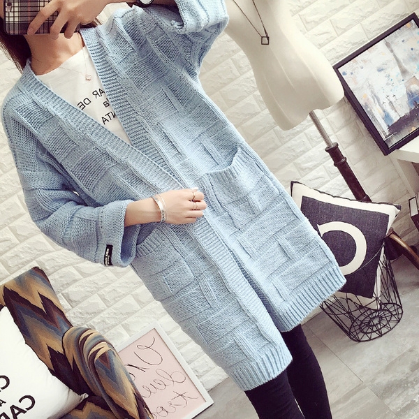 Дамска дълга есенна жилетка в различни цветове и предни джобове