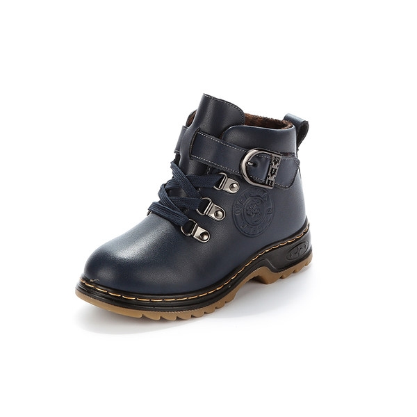 Детски ботуши за момчета от изкуствена кожа в четири цвята - черен, тъмносин, кафяв        