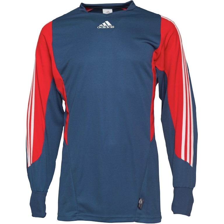 adidas 3 Stripe Mundial Goal Keeper Shirt Uniform Blue/Poppy