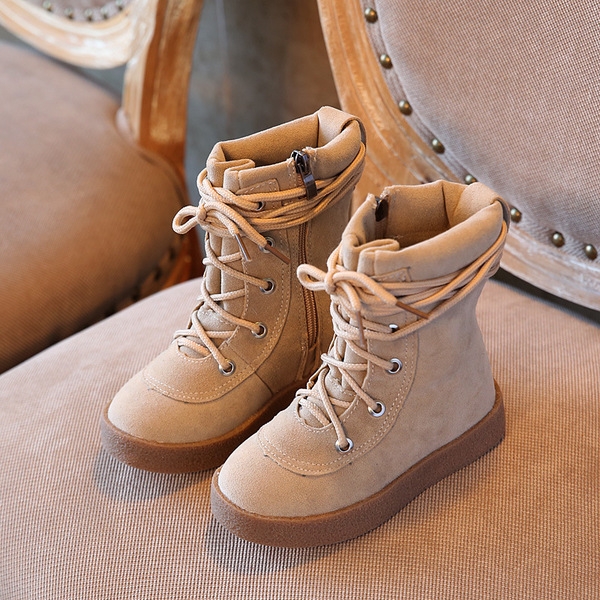 Детски есенни и зимни топли ботуши за момчета и момичета в два модела с мек покривен материал памук