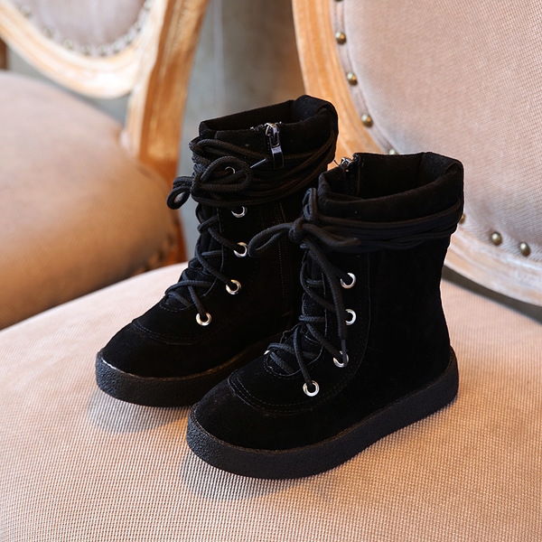 Детски есенни и зимни топли ботуши за момчета и момичета в два модела с мек покривен материал памук