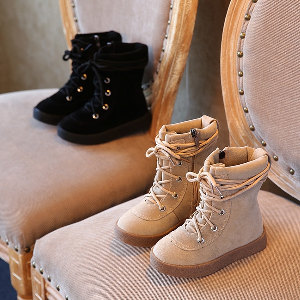 Детски есенни и зимни топли ботуши за момчета и момичета в два модела с мек покривен материал памук