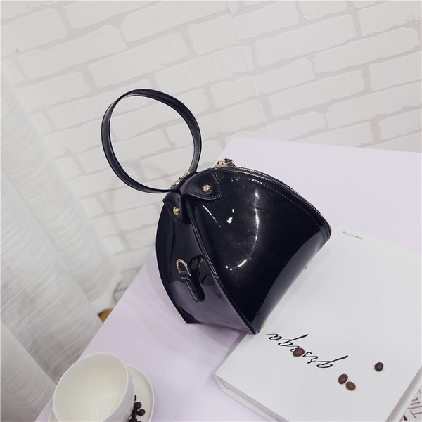 Дамски мини чанти от изкуствена кожа в 5 варианта - топ дамска мода лилави, зелени, червени, черни тип Пирамида