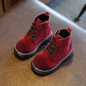 Παιδικές υψηλές μπότες  για το χειμώνα για τα αγόρια και τα κορίτσια σε τρία χρώματα μαύρο πράσινο και κόκκινο