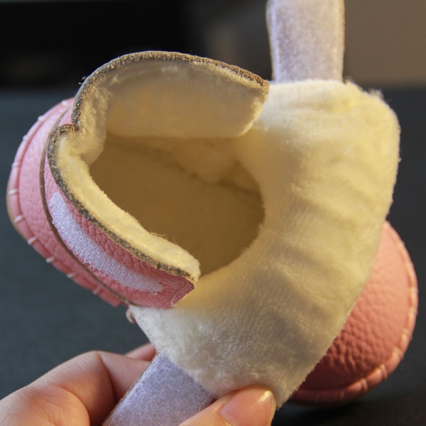 Детски боти за момичета с лепки в бял, червен, розов, жълт цвят