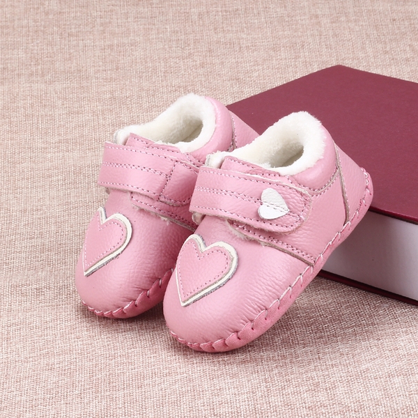 Детски кожени боти за момичета в 3 модела с лепки в бял, розов, червен, светлосин и кафяв цвят