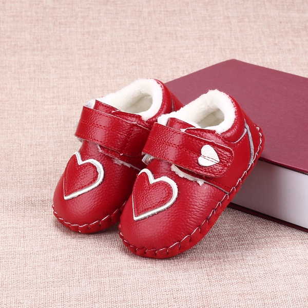 Детски кожени боти за момичета в 3 модела с лепки в бял, розов, червен, светлосин и кафяв цвят