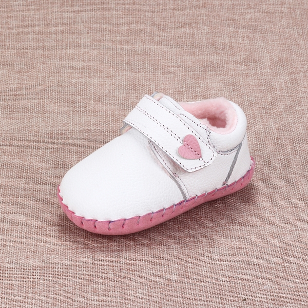 Детски кожени боти за момичета в 3 модела с лепки в бял, розов, червен, светлосин и кафяв цвят