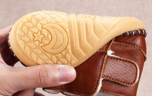 Дамски кожени боти с лепки за момичета в кафяв, червен, златист, розов, жълт и бежов цвят