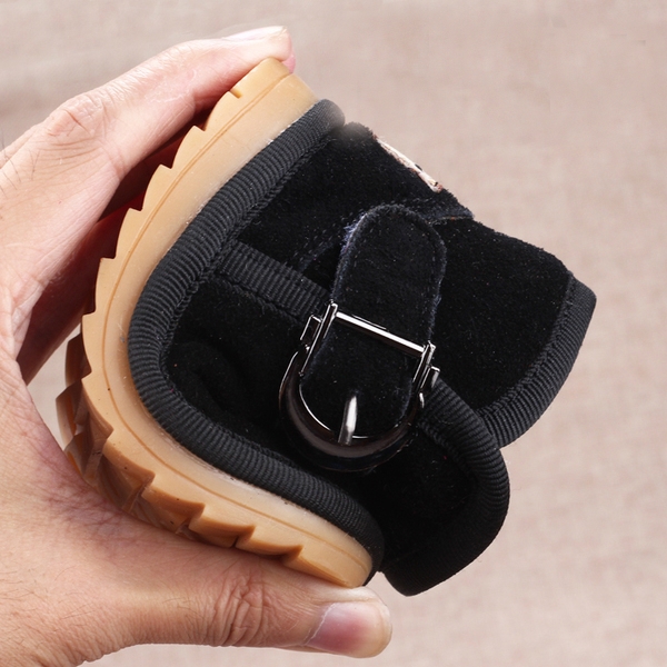 Детски дебели боти за момичета с пух и без пух, с каишка в черен, розов, цикламен, лилав, жълт и светлокафяв цвят