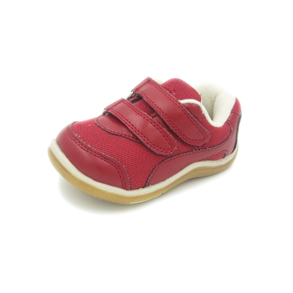 Детски дишащи, неплъзгащи кецове за момчета с лепки в оранжев, червен, син и тъмнокафяв цвят