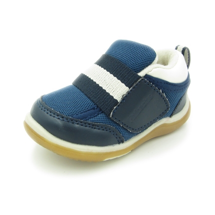 Детски дишащи, неплъзгащи кецове за момчета с лепки в оранжев, червен, син и тъмнокафяв цвят