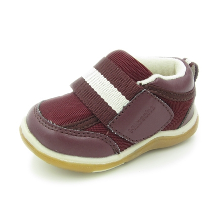 Детски дишащи, неплъзгащи кецове за момчета с лепки в оранжев, червен, син и тъмнокафяв цвят