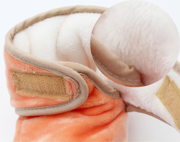 Топли меки бебешки боти за момичета и момчета с лепки в светлосин, сив, син, червен, бежов, розов цвят