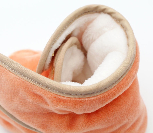 Топли меки бебешки боти за момичета и момчета с лепки в светлосин, сив, син, червен, бежов, розов цвят