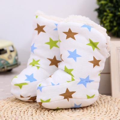 Топли дебели детски боти за момичета и момчета в няколко шарки - на патета, на звезди, на маймунки, на сърца