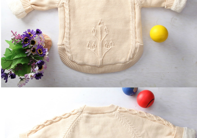 Детски пуловер за момичета, топъл в червен, сив, бял и розов цвят