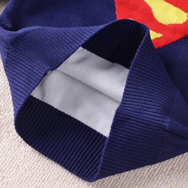 Baby Sweater Superman αγόρια σε πράσινο, μπλε, κόκκινο και γκρι