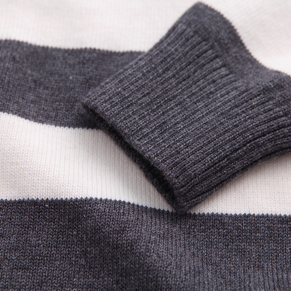 Детски топъл пуловер на рае с папионка в сив цвят