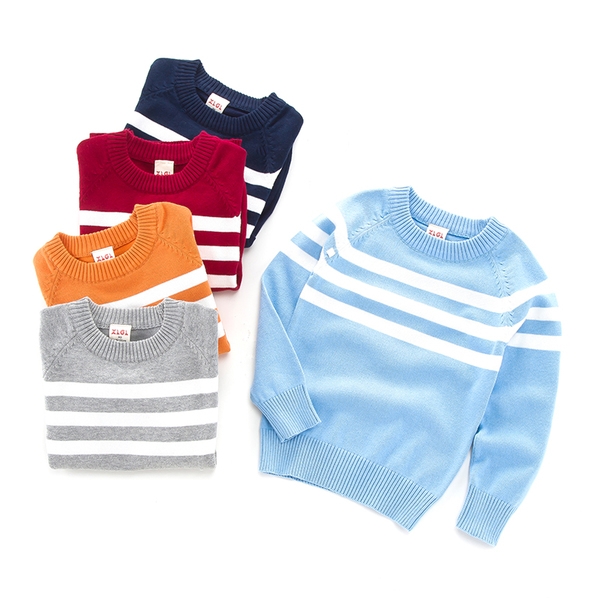 Παιδικό πουλόβερ για αγόρια σε 2 μοντέλα και πολλά χρώματα - γκρι, πορτοκαλί, πράσινο, κίτρινο, γαλάζιο, βαθύ μπλε, κόκκινο