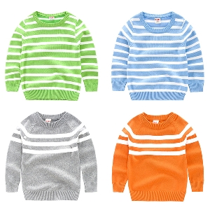 Παιδικό πουλόβερ για αγόρια σε 2 μοντέλα και πολλά χρώματα - γκρι, πορτοκαλί, πράσινο, κίτρινο, γαλάζιο, βαθύ μπλε, κόκκινο