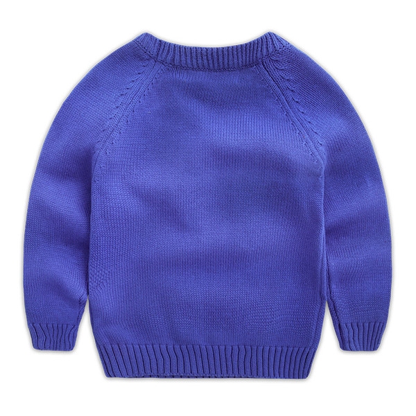 Детски син пуловер за момчета с анимирано декорация на тигър