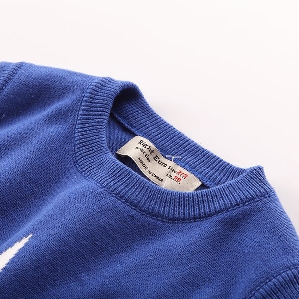 Детска жилетка за момчета в жълт, син и тъмносин цвят с О-образна яка и бродирана звезда