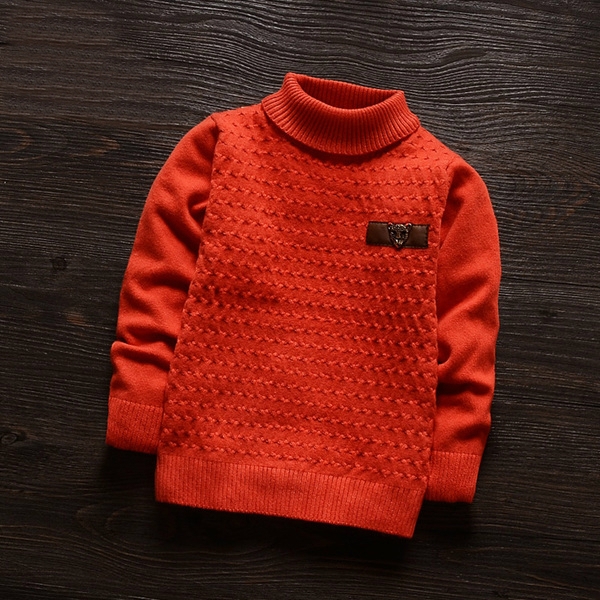 Дебел детски пуловер за момичета - поло, в 3 модела 